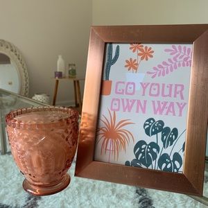 Rose gold inspirational art